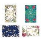 64376 dats, Cards Xmas Box 10 115x177mm Textured Foil Botanical