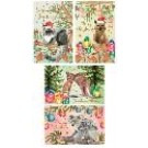 64378 dats, Cards Xmas Box 10 115x177mm Textured Foil Aust Native