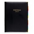65973, Diary Office Portfolio PVC w Tabs A4 WTV Black