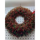 23XE, 66329, Xmas wreath red 38cm