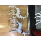 22X22, 66502, Xmas deco reindeer silver/gold 45cm
