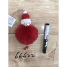 25XE, 66622, Xmas pom pom keyring
