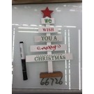 25X24, 66726, Xmas deco wood panel tree 27.5*17.5cm