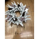 23X27, 67758, Xmas Wreath White 40cm