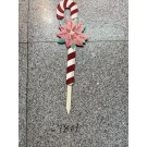 23X22, 67801, Xmas Yard Stake 70cm Candy Cane & Bell
