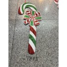 23X22, 67805, Xmas Yard Stake 80cm Candy Cane & Ribbon Tie