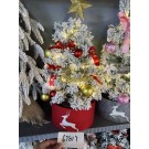 67817, Xmas Tree Gold & Red With Light & Battery