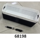 F4L, 68198, Organiser Basket 28*11.5*9cm Black/White/Grey