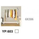 I1M, 68306, Cloth Rack Single Bar With Wheel B/W