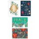 23X38, Cards Xmas Box 10 115x177mm Textured Foil Botanical
