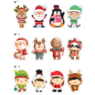 23X38, Cards Xmas Box 20 75x110mm Cut Out Cute