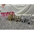 E8L, 68403, Elephant Ornament Gold 9*8*15cm