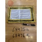 D12M, 68475, Tray Gold Edge B/W 25*15CM