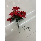 24X9, 69077, Xmas Poinsettia 9-Head 45cm