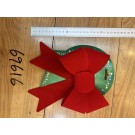 25X3, 69616, Xmas Bow Flocked 1pc 18cm*22cm