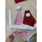 25X1, 69684, Xmas Hat Sequin 40*31cm