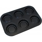 6 CUP TART SHAPE PAN CUP:101x20mm 383x263x24mm 