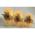 25X7, 70037, Xmas LED Candle 7.5*10CM