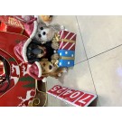 70425, Xmas Dog with Christmas Gift Box H24.7cm