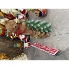 70433, Xmas Two Bears Holding Christmas Tree H37.5cm
