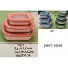 70958, Food Containers Rectangular 3pc Set M 20.5?15.5?6cm