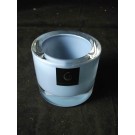 6.6x5.7cM RND GLASS T/LITE HOLDER- BLUES