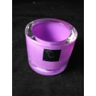6.6x5.7cM RND GLASS T/LITE HOLDER- BLUES