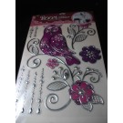 41x29cm FOIL ROOM DECO- BUTTERFLY/BIRD-3