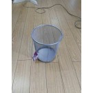 METAL MESH TRASH BIN BLK/SLVER