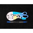 KIDS PRINTED ANIMAL SCISSORS 4asst