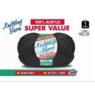 WIN-038, 1pce Knitting Yarn-8 Ply-100g-Black