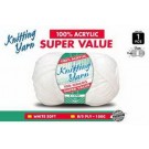 WIN-039, 1pce Knitting Yarn-8 Ply-100g-White