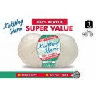 WIN-040, 1pce Knitting Yarn-8 Ply-100g-Cream