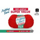 WIN-043, 1pce Knitting Yarn-8 Ply-100g-Red