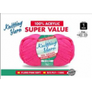 WIN-054, 1pce Knitting Yarn-8 Ply-100g-Fluro Pink