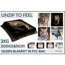 WIN-1510, 1pce QueenBlanket 200x240cmANI 3D C/Bag