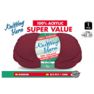 WIN-1722, 1Pce Knitting Yarn 8 Ply 100g - Maroon