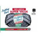 WIN-1724, 1Pce Knitting Yarn-8 Ply-100G- Blk&White