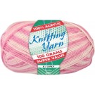 WIN-1980, WIN-1980, Yatsal 100% Acrylic 8-Ply Knitting Yarn 100 g, Pink/White