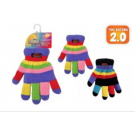 WIN-2327, 1Pair Kids Heat Insulate Rainbow Gloves