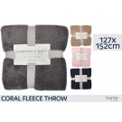 WIN-622, 1Pce Coral Fleece Throw Blanket 127X152C