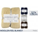 WIN-787, 1Pce Woollen Feel Blanket 127X178cm