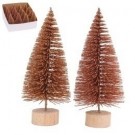 X238219, Xmas X238219, Xmas 2A 13CM GLITTER TREE COPPER, ROSEGOLD IN PDQ