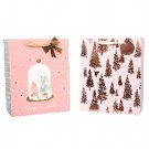 21X2, X264935, XLRG HOT STAMPING GIFT BAG PINK MORDEN