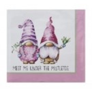 25X19, X357354, PK20 MEET ME UNDER THE MISTELTOE NAPKIN 33x33CM