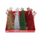 19X24, XA2837, TREE SPIRAL W/BEADS & GLITT 25cm