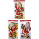20X21, XA5208, PLAQUE 3D GLIT SANTA 50cm 3ASST