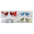  GLITTER CLIP-ON DECO BIRD 2pc 