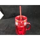 PARTY JAM JAR 620ml SPRL STRAW