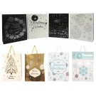  XMAS G/BAG BLACK N WHITE FOIL LGE 4ASST 